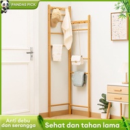 GANTUNGAN Wooden Hanger Rack Corner Clothes Hanger Rack Practical Rack Multipurpose Corner Hanger Ra