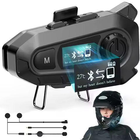Motorcycle 5.3 Bluetooth Intercom Helmet Headset Takeaway Headset, for 2 Rider Communicator Moto Wat