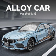 Large Size BMW M8 Simulation Alloy Car Toy Model Children Pull Back Sound Light Toy Car Can Open Doo