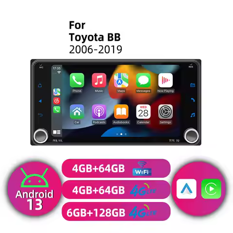 2 Din Car Radio for Toyota BB 2006-2019 Multimedia Wireless Carplay & Android Auto 7" Android Head U