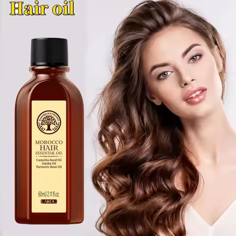 Laikou Morocco Hair Essential Oil 60ml Repair Damaged Hair Anti Frizz Nourishing Smoothing Argan Oil