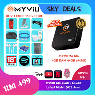 [READY STOCK - PLUG AND PLAY] MYVIU K8+ Malay Version 4GB RAM 64GB Memory FREE IPTV Lifetime Support 6K Free 15 items Android Box