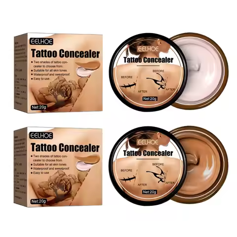 Waterproof Tattoo Concealer Cover Scar Makeup Brighten Foundation Cream Freckle Birthmarks Cover Con