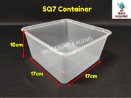 SQ7 Square Plastic Disposable Food Container (30pcs±) / 3000ml / Bekas Petak / Bekas Makanan Plastik