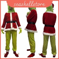 Eyecatching Grinch Cosplay Costume Set For Halloween Masquerade Parties