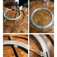Rotating Round Table Bearing Turntable Track Base Wooden Table Solid Mahogany Turntable Heart Base D