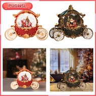 [pugwsl] Christmas Snow Globe, Christmas Carriage Snow Globe, Table Centerpiece for
