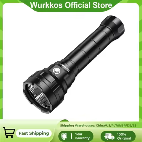 Wurkkos DL70 Scuba Diving Flashlight Ultra-Bright Dual 26650 Battery 13000 Lumens IPX8 Waterproof LE