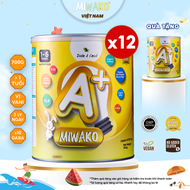 Thùng 12 Hộp Sữa Thực Vật Hữu Cơ Miwako A+ 700g Vị Vani Bổ Sung Dinh Dưỡng Toàn Diện (Tặng 1 Hộp Miw
