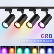 Led Track Light RGB Spotlight 20W 24W Colorful Track Light Rail for Living Room Dance Studio Track L