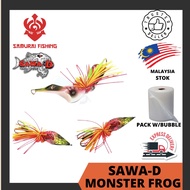 SAMURAI - SAWA-D Monster Frog With Bearing 5.0cm 7.0g Sawa-d Wooden Frog Jump Frog Katak Tiruan Sawa-D EXP Boytep