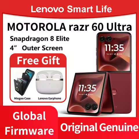 Global Rom Lenovo Motorola Razr 60 Ultra Foldable 5G Smart Phone 6.96'' Screen Snapdragon 8 ELite 47
