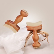 Red Gui Bao Wood Double-ended Natural Horn Gua Sha Board Meridian Scraping Stick Multi-functional Sc