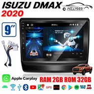 HO วิทยุติดรถยนต์ ISUZU DMAX 2020 จอแอนดรอย 9 นิ้ว Android 12 จอ android ติดรถยนต์  GPS 2DIN WIFI Netflix BLUETOOTH 2din apple carplay จอติดรถยนต์ สนับสนุนกล้องพาโนรามา 360 องศา และแบบ 4G