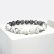 VSNS | 冰原狼 - 白松石 天然石 串珠 情侶手環 男女手鍊 簡約