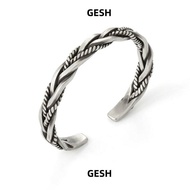 GESH Open Bangle  Handmade Vintage Silver Color