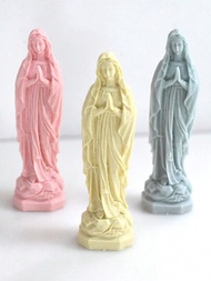 香薰蠟燭模具聖母瑪利亞祈禱模具石膏娃娃裝飾製作工具