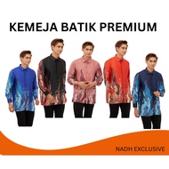 Kemeja Batik PREMIUM Lelaki LENGAN PANJANG  SATIN / BAJU BATIK S - 6XL