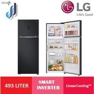 LG 493L 2 Doors Smart Inverter Fridge Linear Cooling Matte Black GN-B452PQBK