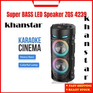 [ZQS4239] Wireless Portable Bluetooth Speaker With Led Light With Mic[4 inch x 2 speaker]