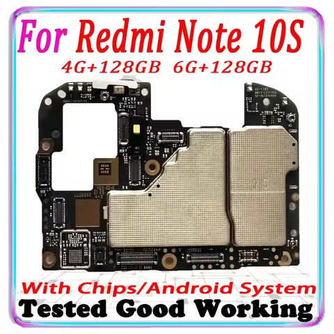 With Full Chips Logic Board for Xiaomi Redmi Note 10S Note10S Mainboard 128GB High Qulaity MB Unlock