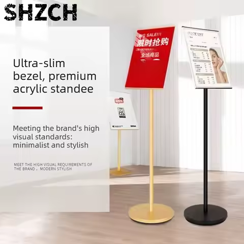 Warehouse Signs Vertical Display Racks Shopping Malls Hotel Advertising Shelves Poster Display Racks