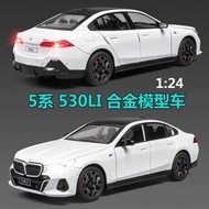 1: 24 BMW 5 Series 530LI Alloy Car Model Ornaments Open Door Steering Boy Toy Car Gift