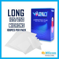 YASEN Laminating Film (A4/Short/Long) Document Size (80/100/125/250 Microns) 100 Sheets per Pack