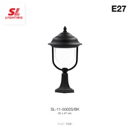 SL LIGHTING | Post Light โคมไฟหัวเสา รูปหมวกจีน สำหรับติดตั้งภายนอก รุ่น SL-11-5002S/BK ขั้วE27