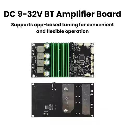 2x150W Dual-Channel Bluetooth Amplifier Board DC 9-32V EQ Bass Boost Audio Amplifier Module Supports
