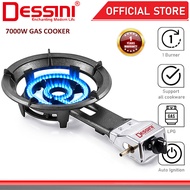 DESSINI ITALY Auto Ignition Gas Cooker Propane LPG Hob Burner Cooktop Tabletop Cast Steel Heavy Duty