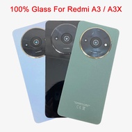 A+++ Glass For Xiaomi Redmi A3 / A3X Back Battery Cover Door Panel Housing Case Replacement Parts Ba
