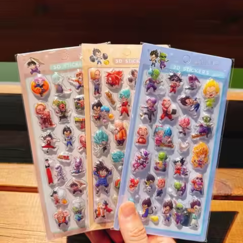 Dragon Ball Super Saiyan Embossed Sticker Mobile Phone Decoration Sticker High-Value Cartoon Hollow 