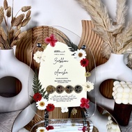FRAME DRIED FLOWER 3D Mas Kahwin Mahar- Hantaran Mas Kahwin Ijab Qabul