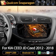 Android 14 Car Radio For KIA Cee'd CEED JD 2012 2013 2014 2015 2016 Multimedia Video Player 4G WIFI 