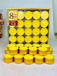 YMS 升级版铝壳 4小时植物酥油蜡烛（SGS认证 安全无毒 无黑烟 无异味）红色酥油烛 黄色酥油烛 酥油蜡烛 蜡烛 4小时酥油 4小时 Upgraded Aluminum Casing 4-Hour