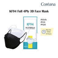 Premium KF94 Full 4Ply 3D Face Mask Protective - Adults / Kids / Hijab