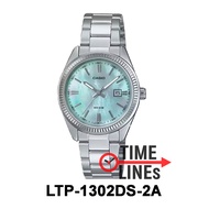 !!ประกัน1ปีและกล่อง CMG!! CASIO รุ่น LTP-1302DD LTP-1302DS LTP-1302SG นาฬิกาผู้หญิง ขอบยัก ทรงนิยม  