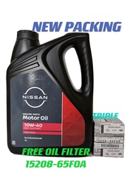 NISSAN ENGINE OIL 10W40 SEMI SYNTHETIC (WITH VARIATION OIL FILTER)