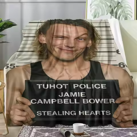 J-Jamie Campbell Bower Throw Summer Lightweight Flannel Blanket Soft Breathable AC Throw for Sofa Be