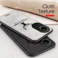 Deer Pattern Fabric Cloth Cover For Oppo Reno10 Pro Case Silicone Camera Soft Edge Shockproof Phone Cover Fundas Appo Oppo Reno10 Reno 10 10Pro Reno10Pro 5G
