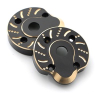 Axial Capra/UTB/SCX10 III Brass Weighted Portal Covers - Black/Gold Axle Weights