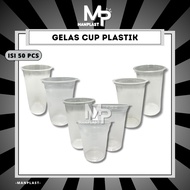 [50PCS] PLASTIC OZ CUPS 12OZ 14OZ 16OZ 18OZ 22OZ
