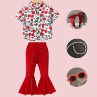 Straw Straw's retro Hong style bell bottoms catwalk costumes studio girls' 80s and 90s t Children's 