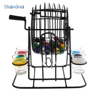 [Shamjina] Bingo Machine Lottery Game, Mini Bingo Game Complete with Ball, Lottery
