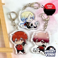 BLUE LOCK Michael Kaiser Alexis Ness Ranze Kurona keychain printed with anime chibi mica in acrylic 