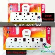 SiRiM Approved. T adaptor switch power plug fertigasi hidroponik timer water pump baja ab UK plug 3 