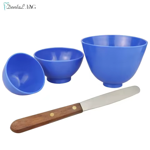 Dental Lab Silicone Mixing Bowl Cup Silicone Dental Plaster Spatula Alginate Mixing Knife Dental Equ