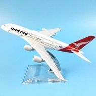 JASON TUTU 16cm Qantas Airbus A380 Aircraft Model Diecast Metal Model Airplanes 1:400 Metal A380 Pl