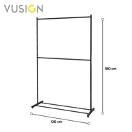 [ของขวัญฟรี] Vusign ราวแขวนเสื้อ ราวตากผ้า ราวแขวนผ้าบาร์คู่ ราวตากผ้าสแตนเลส รับน้ำหนักได้ 30 KG มี